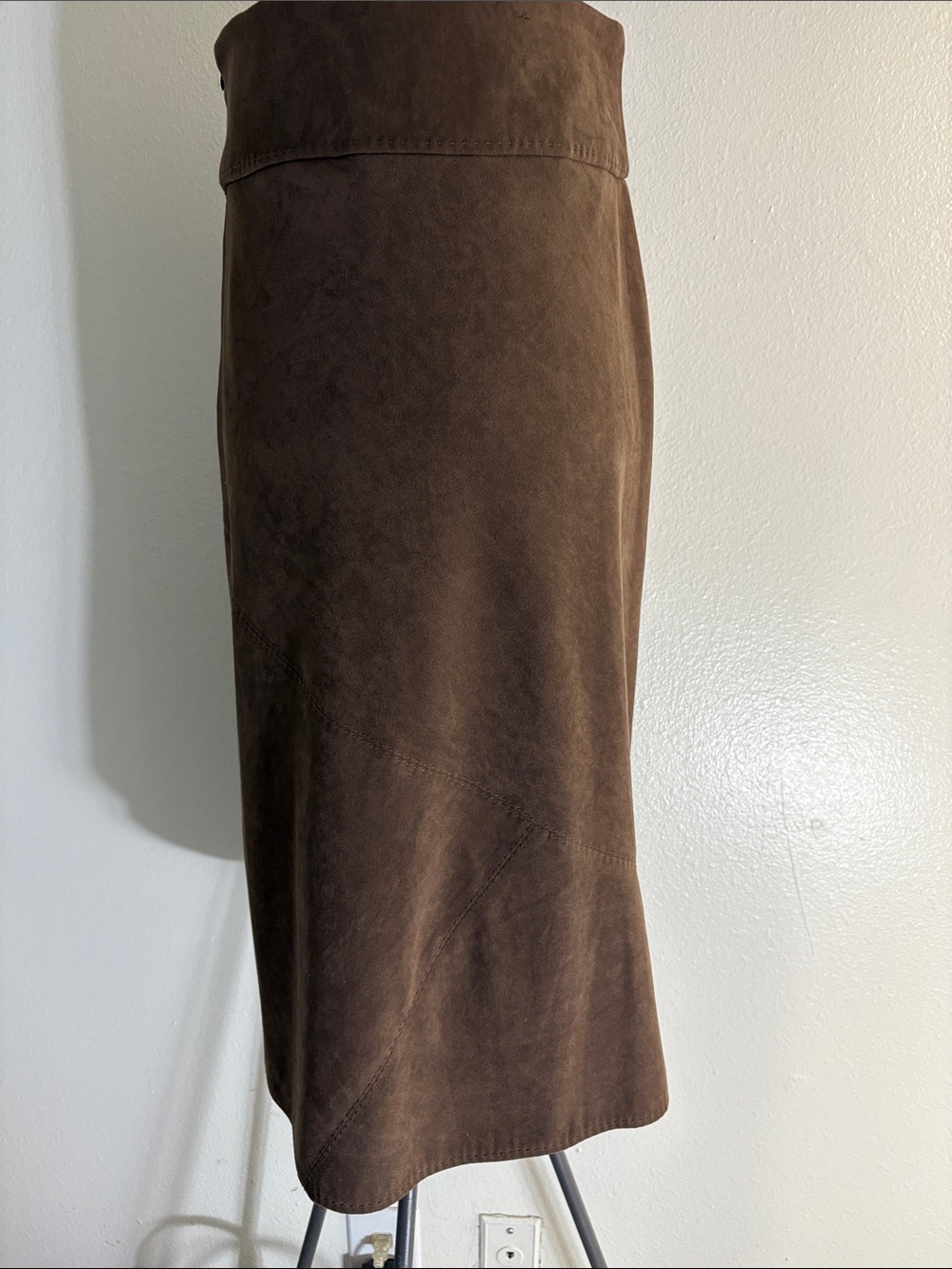 Western brown suede like Skirt